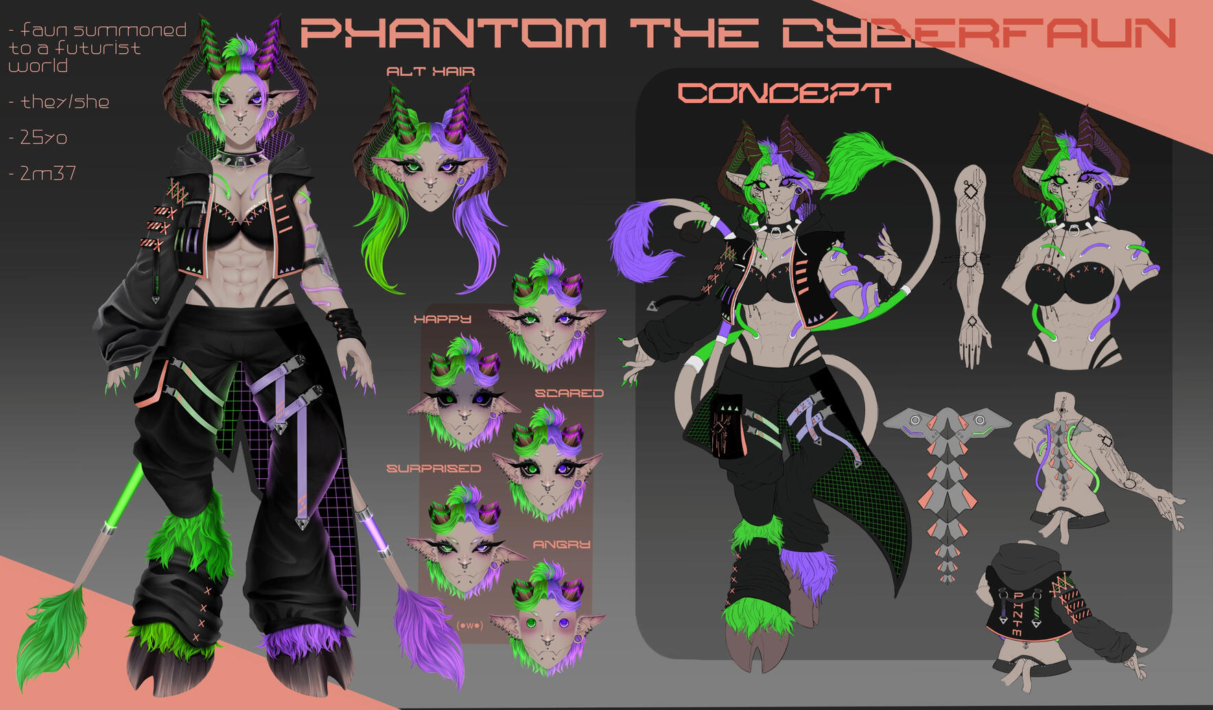 Phantom the Cyberfaun - personal VTubing model