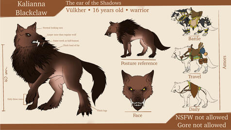 Kalianna Blackclaw - wolf form